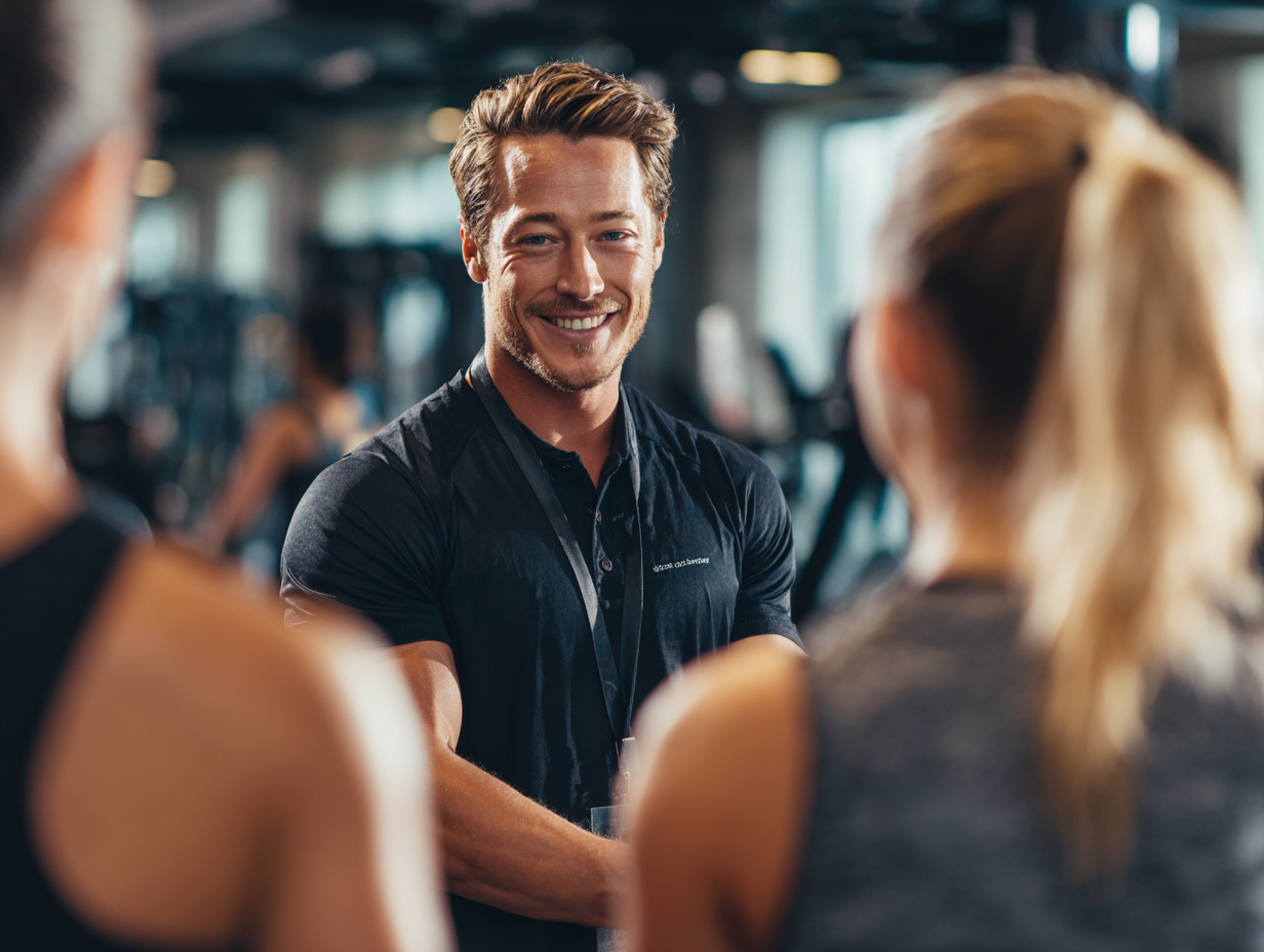 Досвідчений тренер працює з клієнтами